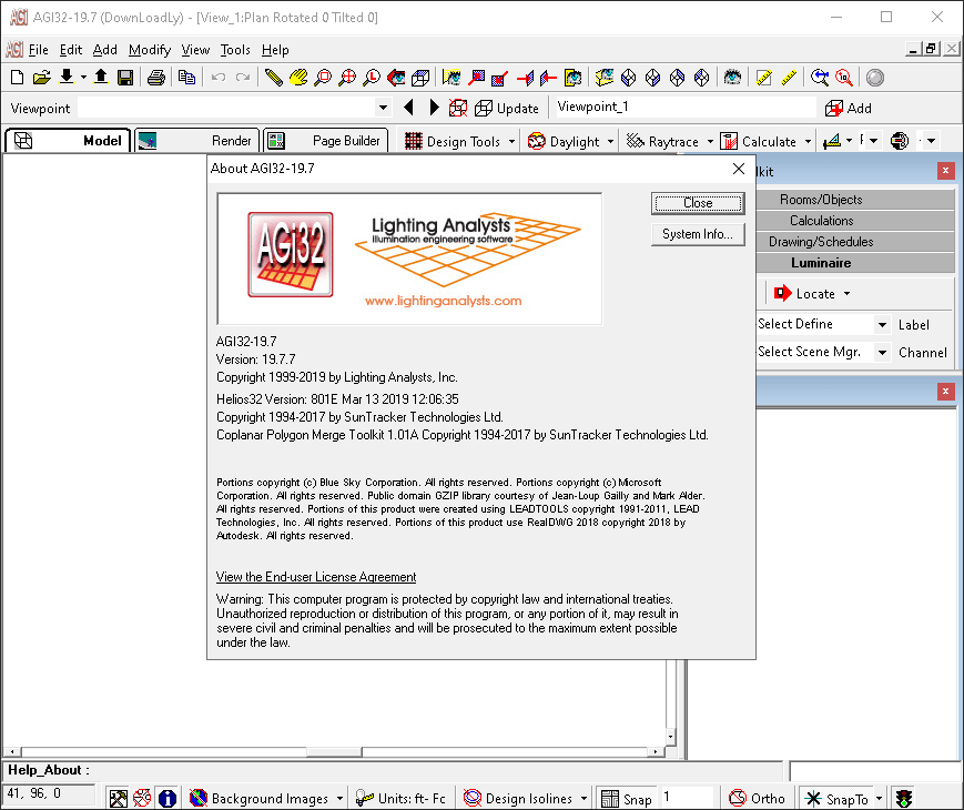 Lighting Analysts AGi32 v19.10